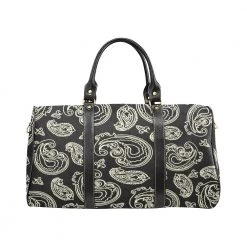 Harlow & Lloyd Black & Bone Paisley Travel Bag (Large)