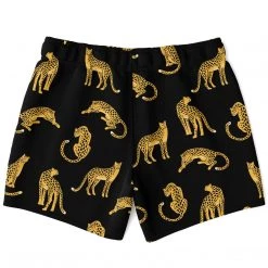 Subliminator Black Leopard Swim Shorts Men