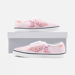 Harlow & Lloyd Pink Cherry Blossom Low Cut Canvas Shoes