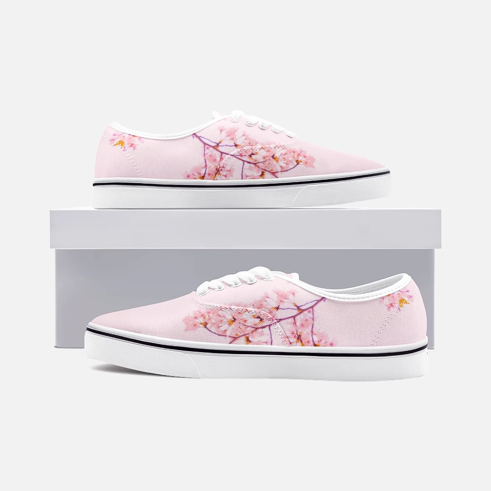 Harlow & Lloyd Pink Cherry Blossom Low Cut Canvas Shoes 4 Harlow & Lloyd Pink Cherry Blossom Low Cut Canvas Shoes