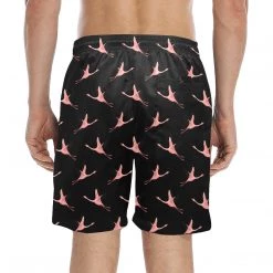 Harlow & Lloyd Flying Flamingos Black Board Shorts