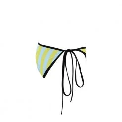 Harlow & LLoyd Blue Lime Stripes Bikini Bottom Women