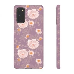 Printify Orange Peonies Floral Rose Phone Case