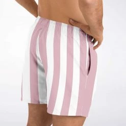 Subliminator Blossom Pink Stripe Swim Shorts