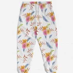 Harlow & Lloyd Pants & Joggers White Summer Floral Lightweight Men's Track Pants