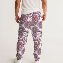 Harlow & Lloyd Purple Cream Paisley Men's Lightweight Track Pants