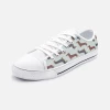 Harlow & Lloyd Dachshund Mint Green Low Top Unisex Canvas Sneakers