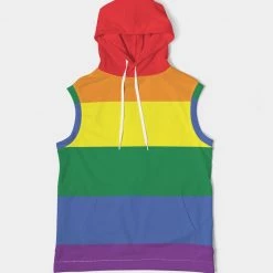 Harlow & Lloyd Hoodies Rainbow Pride Premium Heavyweight Sleeveless Hoodie