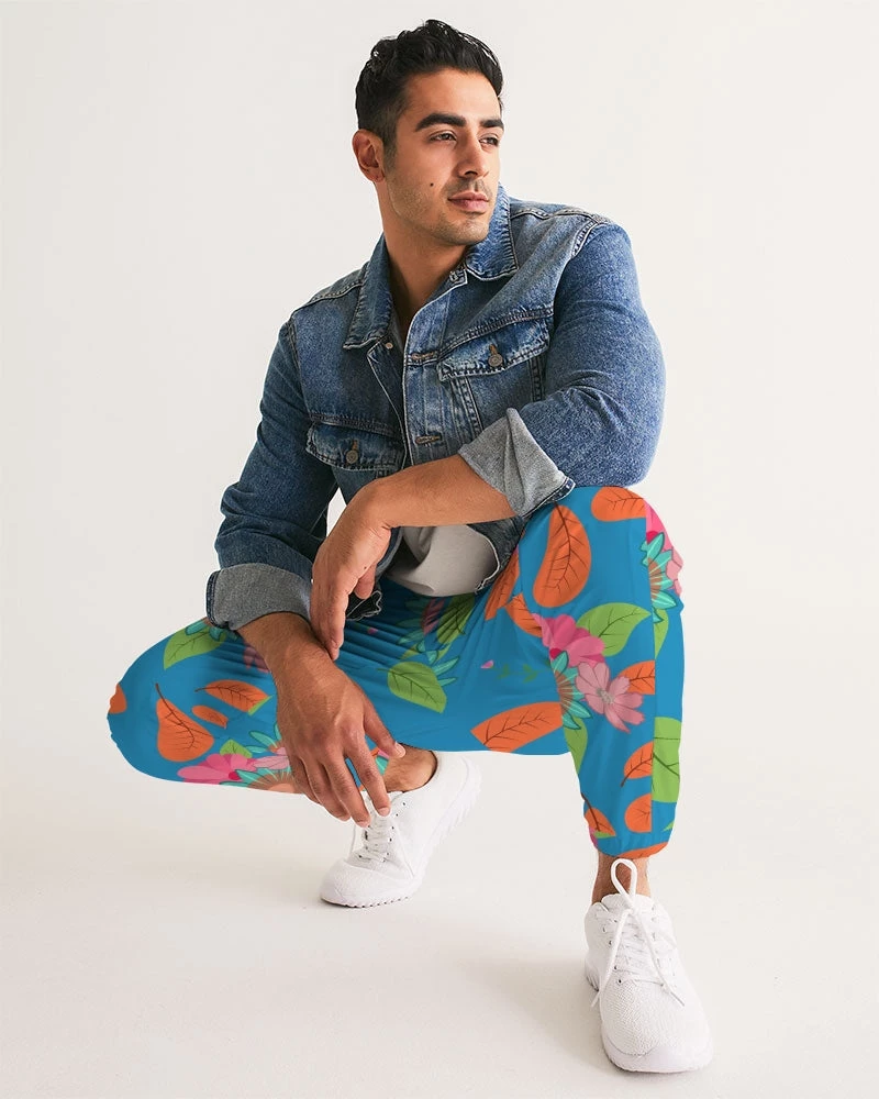 Harlow & Lloyd Pants & Joggers Tropical Flower Power Blue Men's Lightweight Track Pants 8 Harlow & Lloyd Pants & Joggers Tropical Flower Power Blue Men's Lightweight Track Pants