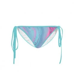 Harlow & LLoyd Swimwear Marshmallow Marbled Blue Bikini Bottom