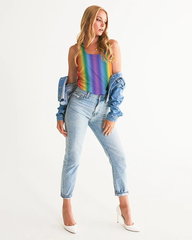 Harlow & Lloyd T Shirts & Tanks Rainbow Vertical Stripe Women's Tank 4 Harlow & Lloyd T Shirts & Tanks Rainbow Vertical Stripe Women's Tank