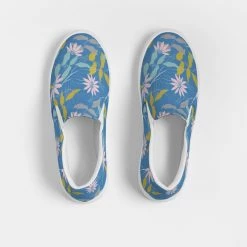 Harlow & Lloyd Parisian Blue Floral Women's Slip-On Canvas Shoe