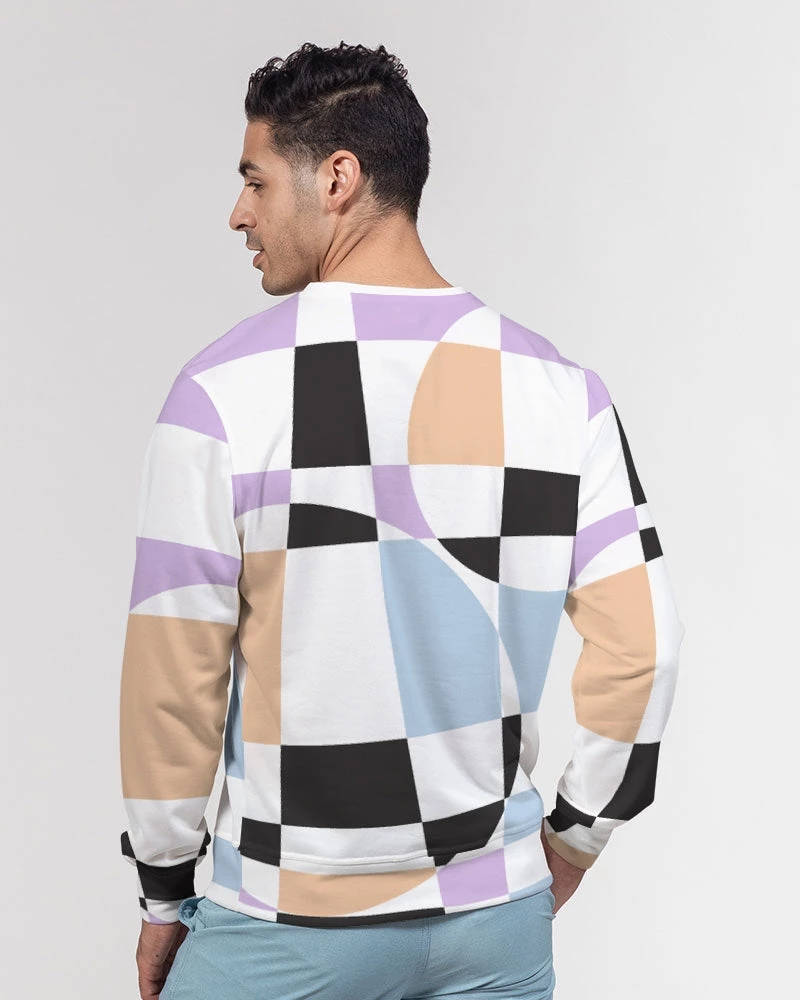 Harlow & Lloyd Lilac Multi Checkerboard Men's French Terry Pullover Sweatshirt Sweatshirts & Pullovers 8 Harlow & Lloyd Lilac Multi Checkerboard Men's French Terry Pullover Sweatshirt Sweatshirts & Pullovers