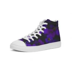 Harlow & Lloyd Shoes Midnight Purple Floral Women's Hightop Canvas Shoe