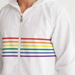 Harlow & Lloyd Jackets Rainbow Stripes Windbreaker