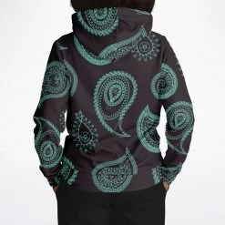 Subliminator Mint Paisley Unisex Hoodie Hoodies