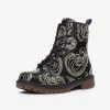 Harlow & Lloyd Black & Bone Paisley Lace Up Boots 2 Harlow & Lloyd Black & Bone Paisley Lace Up Boots