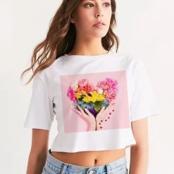 Harlow & Lloyd T Shirts & Tanks Floral Arrangement Women's Cropped Tee