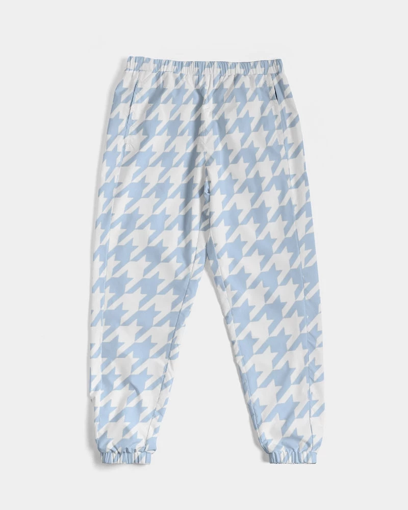 Harlow & Lloyd Baby Blue Large Houndstooth Lightweight Men's Track Pants 8 Harlow & Lloyd Baby Blue Large Houndstooth Lightweight Men's Track Pants