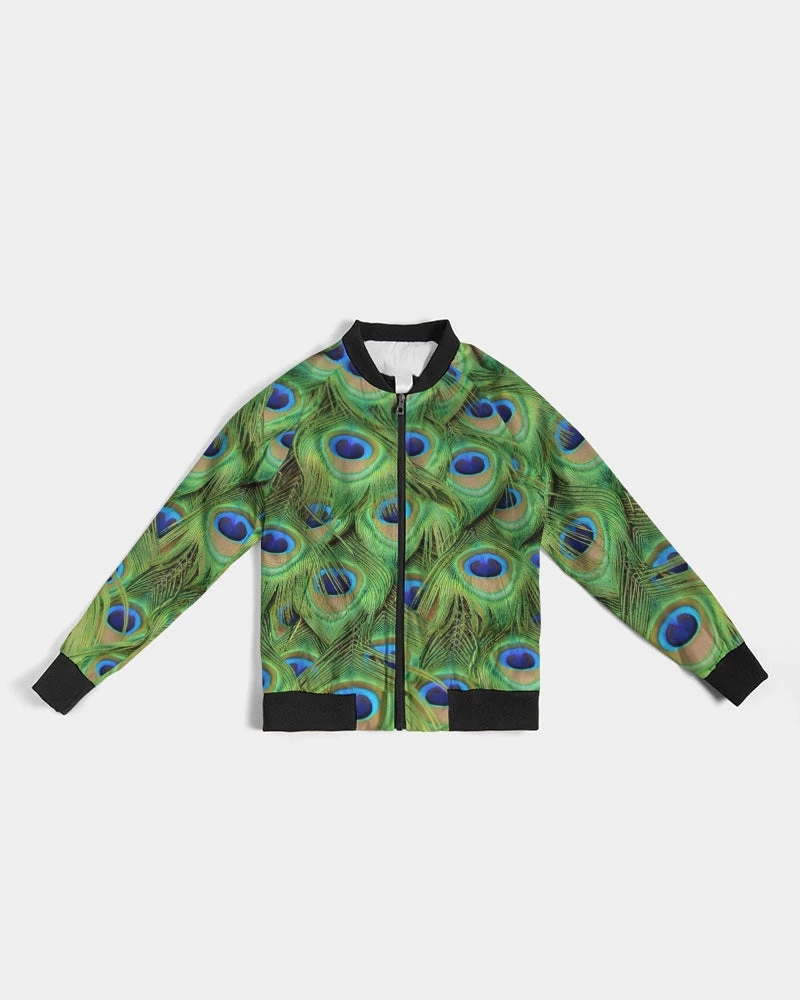 Harlow & Lloyd Jackets Stunning Peacock Women's Bomber Jacket 9 Harlow & Lloyd Jackets Stunning Peacock Women's Bomber Jacket