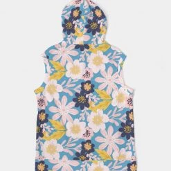 Harlow & Lloyd Hoodies Blue Frisky Floral Men's Premium Heavyweight Sleeveless Hoodie