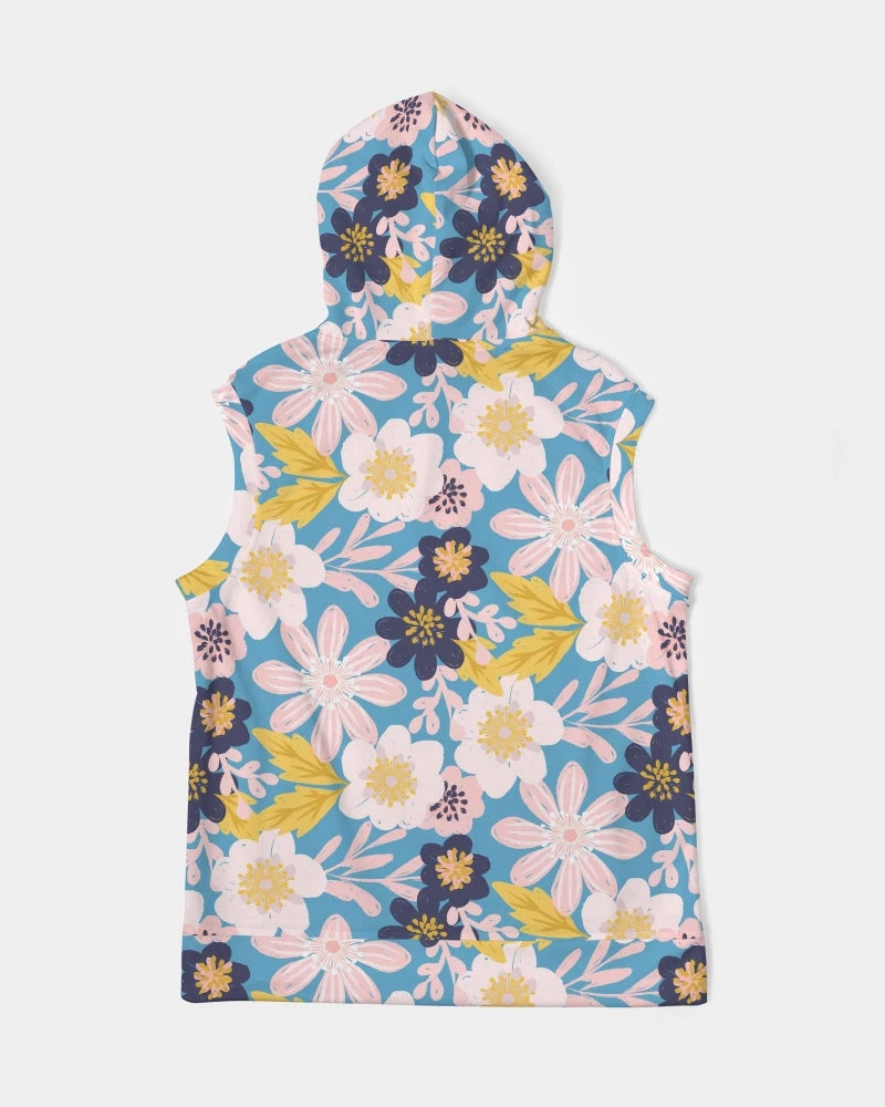 Harlow & Lloyd Hoodies Blue Frisky Floral Men's Premium Heavyweight Sleeveless Hoodie 4 Harlow & Lloyd Hoodies Blue Frisky Floral Men's Premium Heavyweight Sleeveless Hoodie