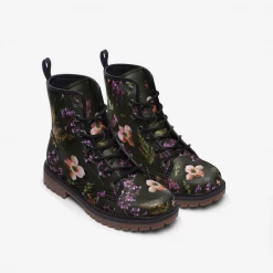 Harlow & Lloyd Floral Burst Lace Up Boots Shoes