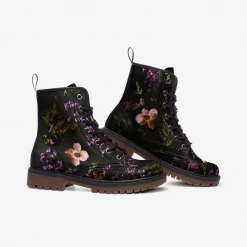 Harlow & Lloyd Floral Burst Lace Up Boots Shoes