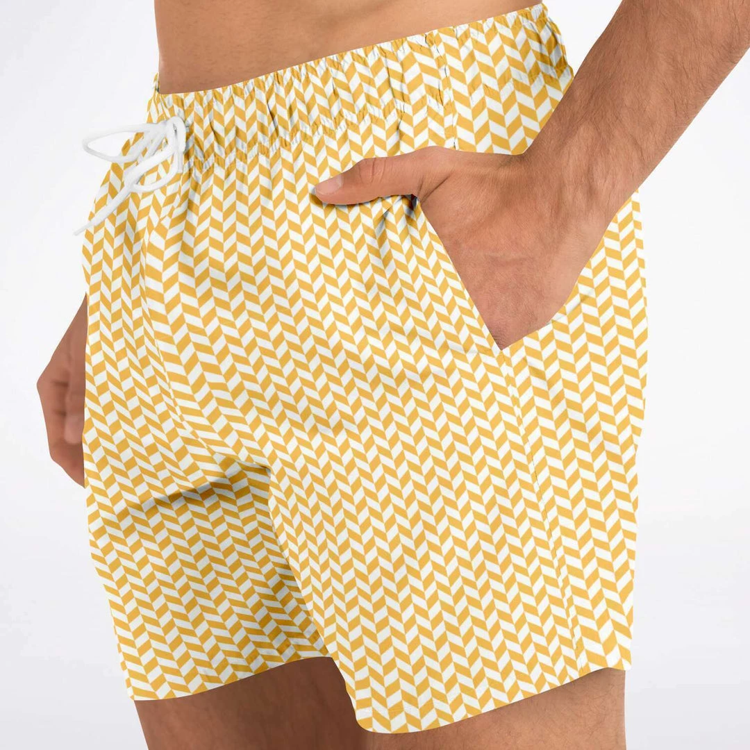 Subliminator Men Mango Herringbone Swim Shorts 8 Subliminator Men Mango Herringbone Swim Shorts