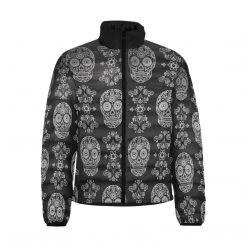 Harlow & Lloyd Black Skull Paisley Lightweight Puffer Jacket Jackets