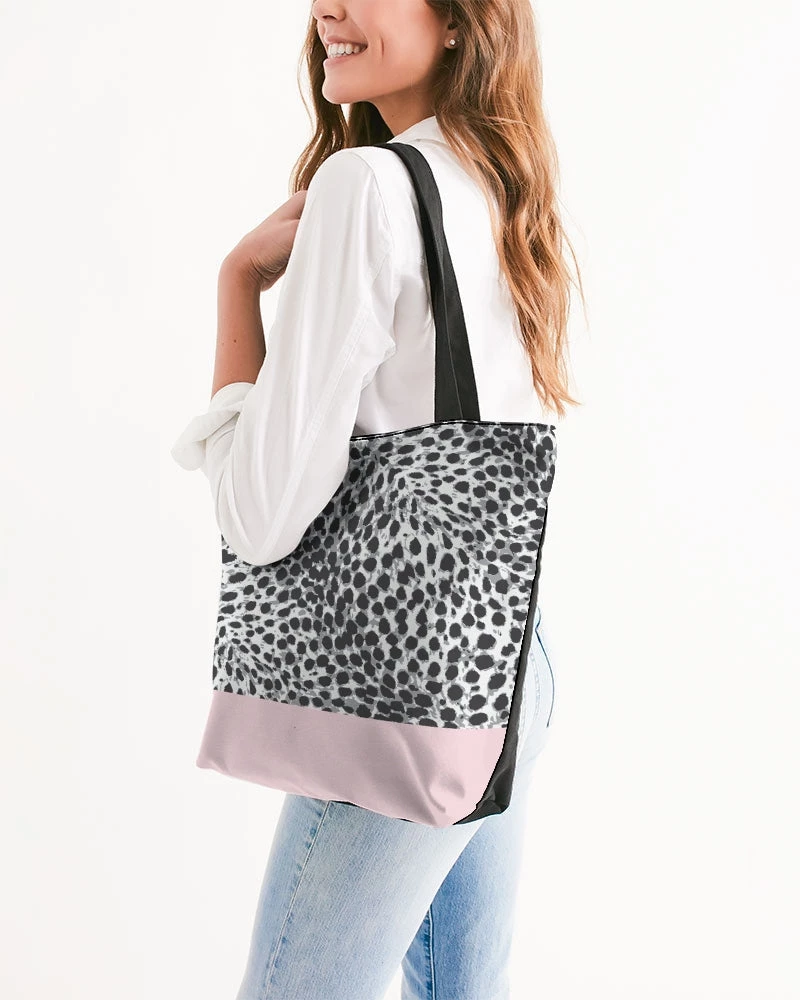 Harlow & Lloyd Pink & Leopard Print Canvas Zip Tote 7 Harlow & Lloyd Pink & Leopard Print Canvas Zip Tote