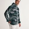 Harlow & Lloyd Green Camo Men's Windbreaker Hooded Jacket 2 Harlow & Lloyd Green Camo Men's Windbreaker Hooded Jacket