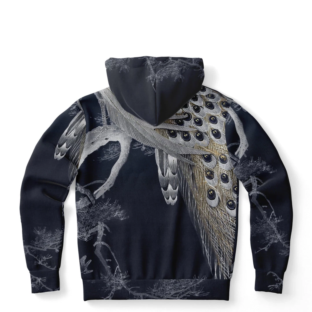 Subliminator Hoodies Perched Peacocks Unisex Hoodie 4 Subliminator Hoodies Perched Peacocks Unisex Hoodie