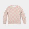 Harlow & Lloyd Sweatshirts & Pullovers Pink Vanilla Check Men's French Terry Pullover Sweatshirt 1 Harlow & Lloyd Sweatshirts & Pullovers Pink Vanilla Check Men's French Terry Pullover Sweatshirt