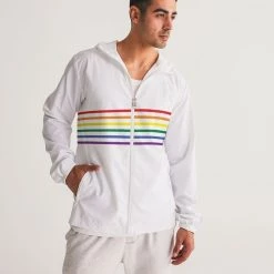 Harlow & Lloyd Jackets Rainbow Stripes Windbreaker