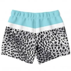 Subliminator Baby Blue Leopard Swim Shorts Men