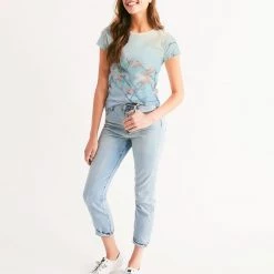 Harlow & Lloyd Cherry Blossoms With Bird Women's Tee