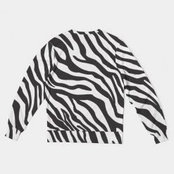 Harlow & Lloyd Sweatshirts & Pullovers Zebra Print Men's French Terry Pullover Sweatshirt