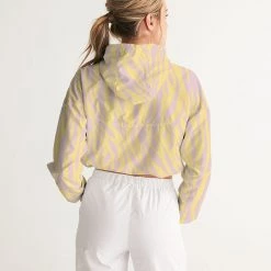 Harlow & Lloyd Jackets Dust Storm Zebra Women's Cropped Windbreaker Jacket 15 Harlow & Lloyd Jackets Dust Storm Zebra Women's Cropped Windbreaker Jacket