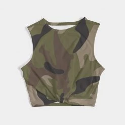 Harlow & Lloyd Woodland Camo Women's Twist-Front Tank