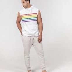 Harlow & Lloyd Rainbow Pride Premium Heavyweight Sleeveless Hoodie