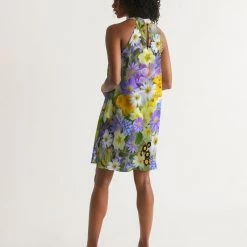 Harlow & Lloyd Spring Flowers Women's Halter Dress