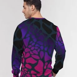 Harlow & Lloyd Raspberry Giraffe Men's French Terry Pullover Sweatshirt