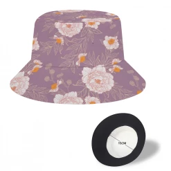 Harlow & Lloyd Accessories Orange Peonies Floral Rose Bucket Hat