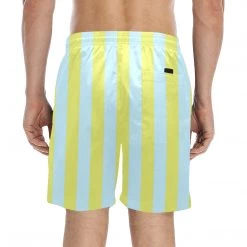 Harlow & Lloyd Blue Lime Stripes Board Shorts