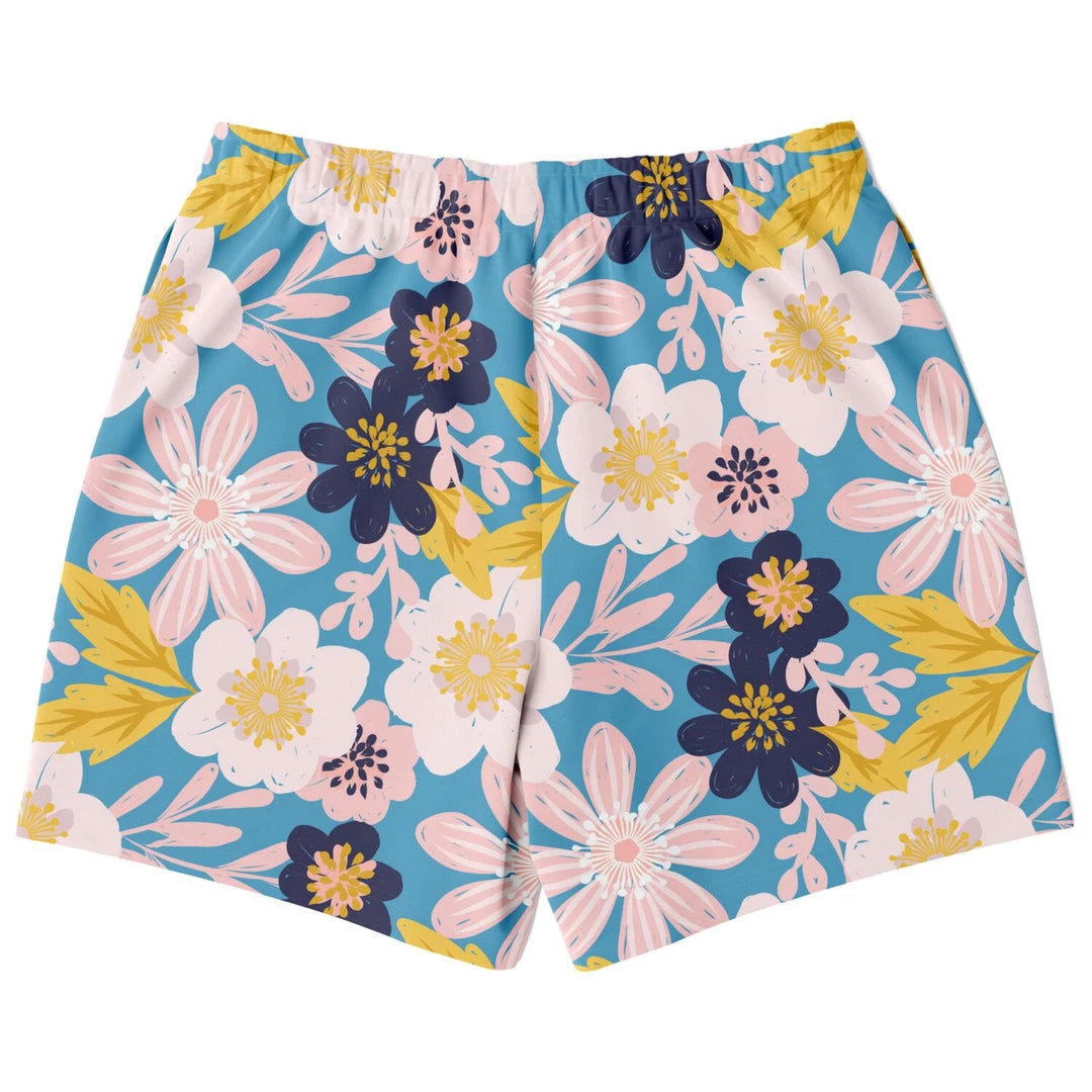 Subliminator Blue Frisky Floral Fleece Shorts 5 Subliminator Blue Frisky Floral Fleece Shorts