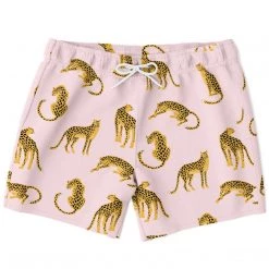 Subliminator Pink Leopards Swim Shorts Men