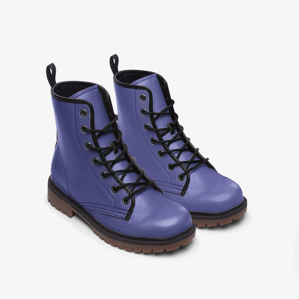 Harlow & Lloyd Blue Violet Lace Up Boots Shoes 4 Harlow & Lloyd Blue Violet Lace Up Boots Shoes