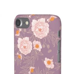 Printify Orange Peonies Floral Rose Phone Case