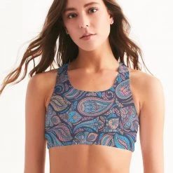 Harlow & Lloyd Perfect Paisley Women's Seamless Sports Bra